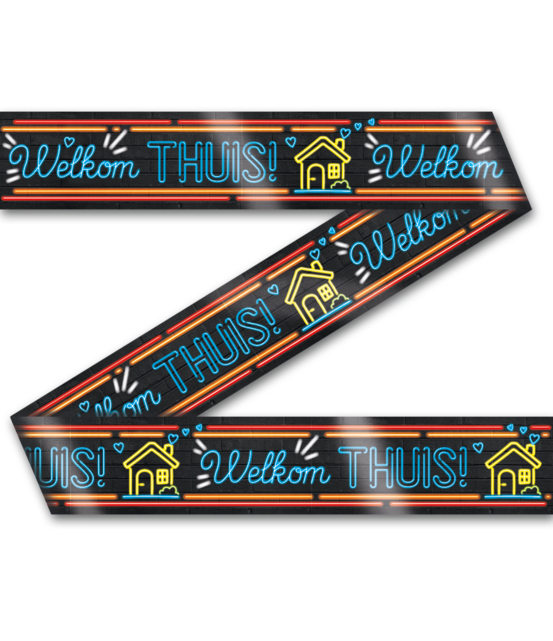 Afzetlint - Welkom Thuis - Neon Afzetlint - Welkom Thuis - Neon