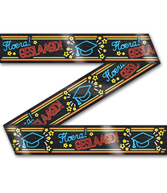 Afzetlint - Geslaagd - Neon