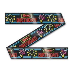 Afzetlint - Happy Birthday - Neon