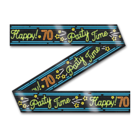 Afzetlint - 70 jaar - Neon