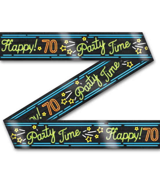 Afzetlint - 70 jaar - Neon Afzetlint - 70 jaar - Neon