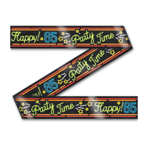 Afzetlint - 65 jaar - Neon
