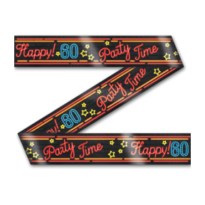 Afzetlint - 60 jaar - Neon
