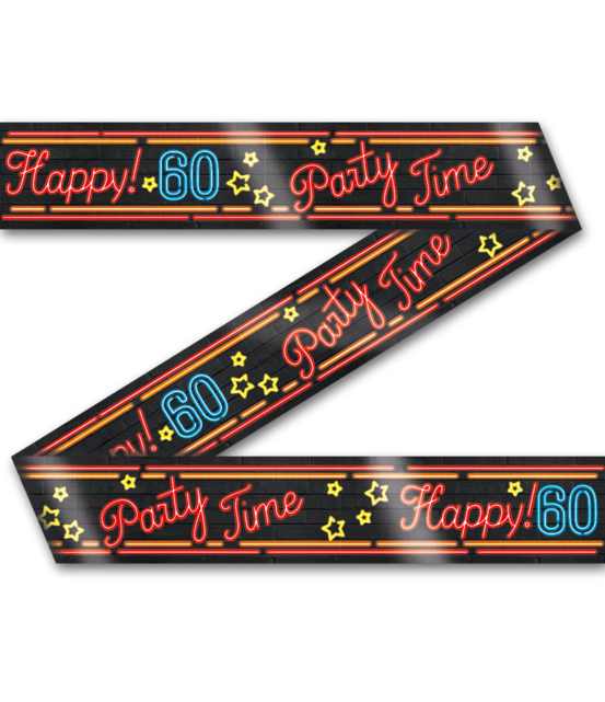 Afzetlint - 60 jaar - Neon