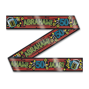 Afzetlint - Abraham 50 jaar - Neon