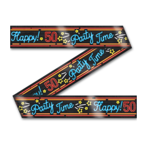 Afzetlint - 50 jaar - Neon
