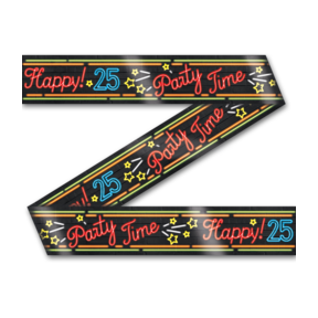 Afzetlint - 25 jaar - Neon