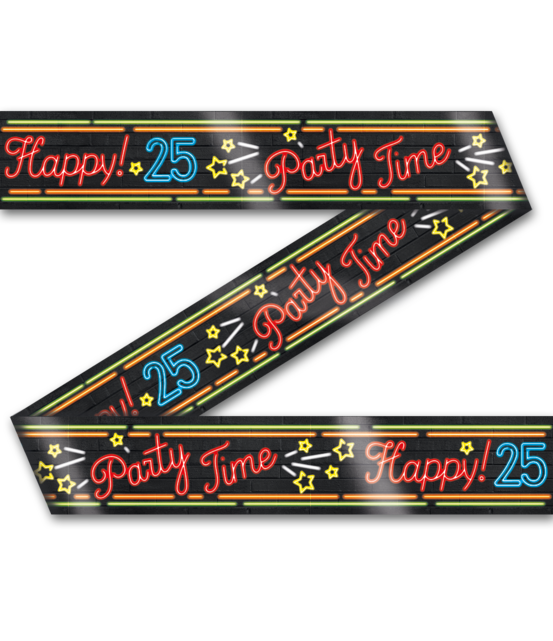 Afzetlint - 25 jaar - Neon