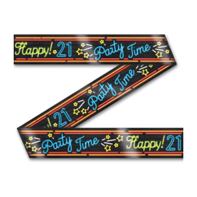 Afzetlint - 21 jaar - Neon