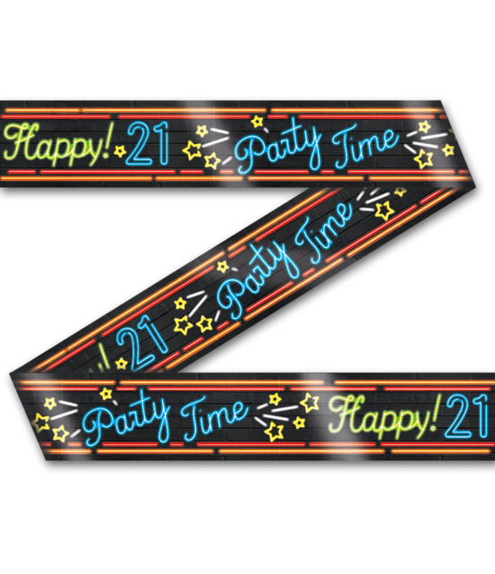 Afzetlint - 21 jaar - Neon