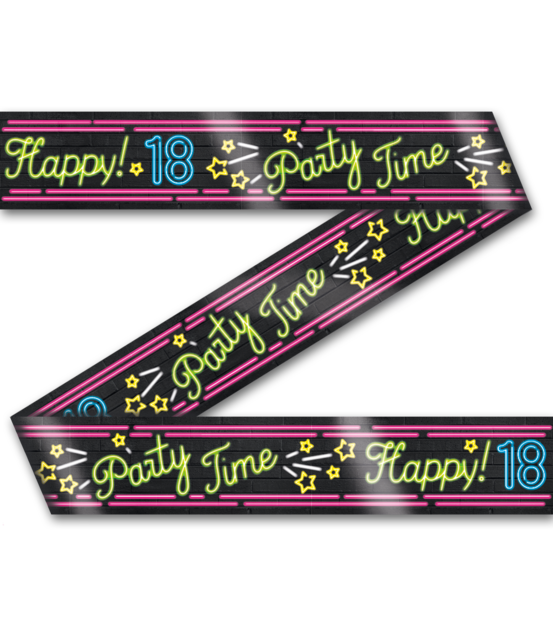 Afzetlint - 18 jaar - Neon Afzetlint - 18 jaar - Neon