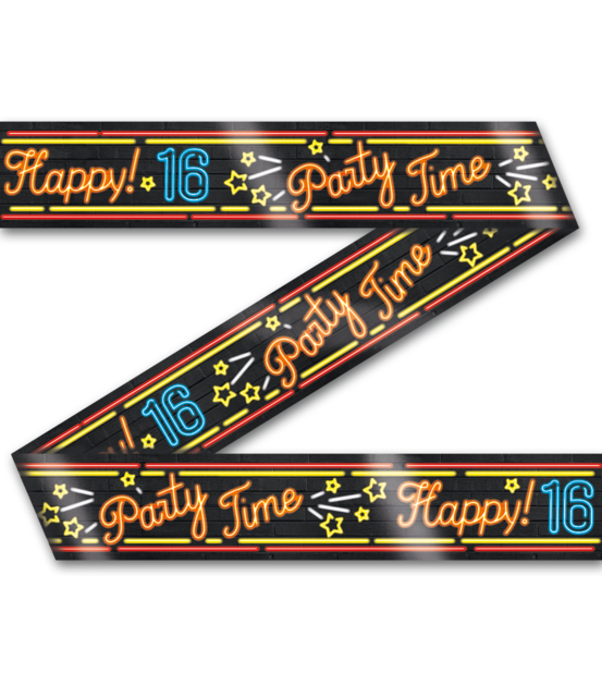 Afzetlint - 16 jaar - Neon