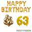 Feest-vieren 63 jaar Verjaardag Versiering Ballon Pakket Goud