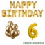 Feest-vieren 6 jaar Verjaardag Versiering Ballon Pakket Goud