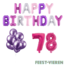 Feest-vieren 78 jaar Verjaardag Versiering Ballon Pakket Pastel & Roze