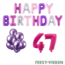 Feest-vieren 47 jaar Verjaardag Versiering Ballon Pakket Pastel & Roze