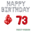 Feest-vieren 73 jaar Verjaardag Versiering Ballon Pakket rood & zilver