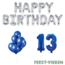 Feest-vieren 13 jaar Verjaardag Versiering Ballon Pakket Blauw & zilver