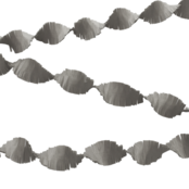 Zilveren Crêpe papier Slinger 6 meter