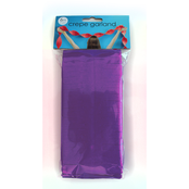 Paarse Crêpe papier Slinger 6 meter