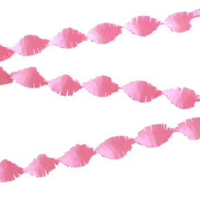 Baby Roze Crêpe papier Slinger 6 meter