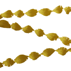 Gele Crêpe papier Slinger 6 meter