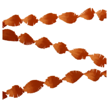 Oranje Crêpe Slinger 6 meter