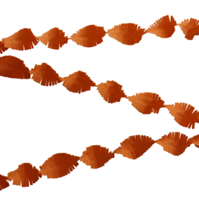 Oranje Crêpe Slinger 6 meter