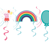 Peppa Pig Swirl Spiraal Decoratie 6 stuks