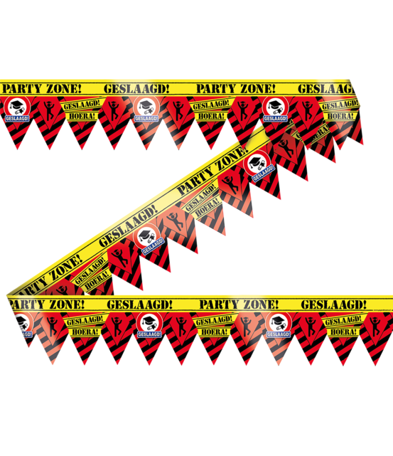 Afzetlint Geslaagd Verkeersbord 12m