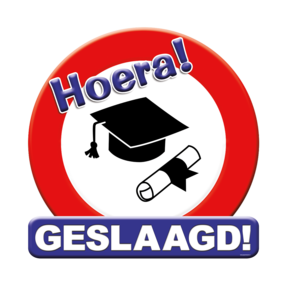 Deurbord - geslaagd school - 50cm