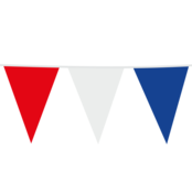 Rood, wit, blauwe vlaggenlijn XL 10 meter