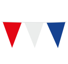 Vlaggenlijn 10 meter Rood, Wit, Blauw