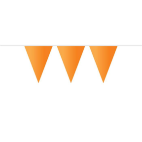 Oranje vlaggenlijn 30 meter (50 vlaggetjes)