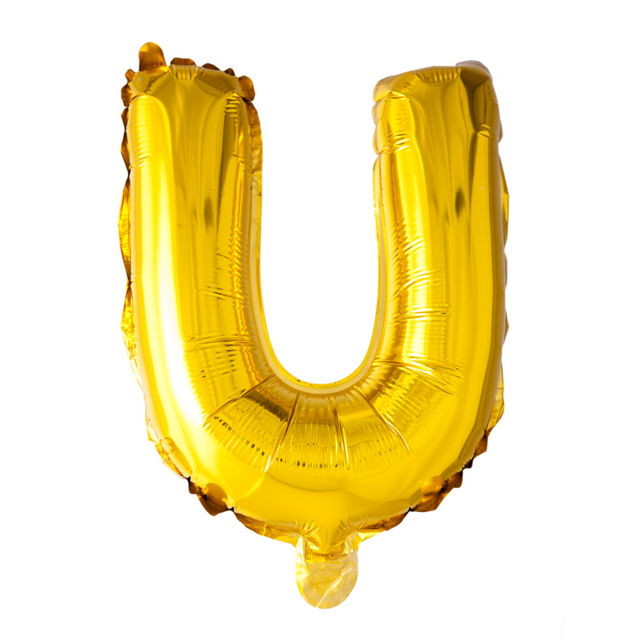 Letterballon U Goud 41 cm