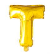 Letterballon T Goud 41 cm