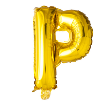 Letterballon P Goud 41 cm