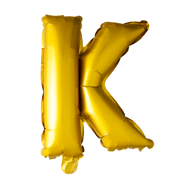 Letterballon K Goud 41cm