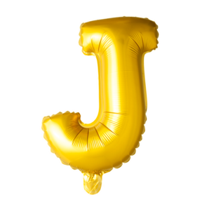 Letterballon J Goud 41cm