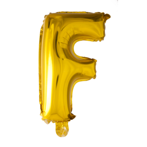 Letterballon F Goud 41 cm
