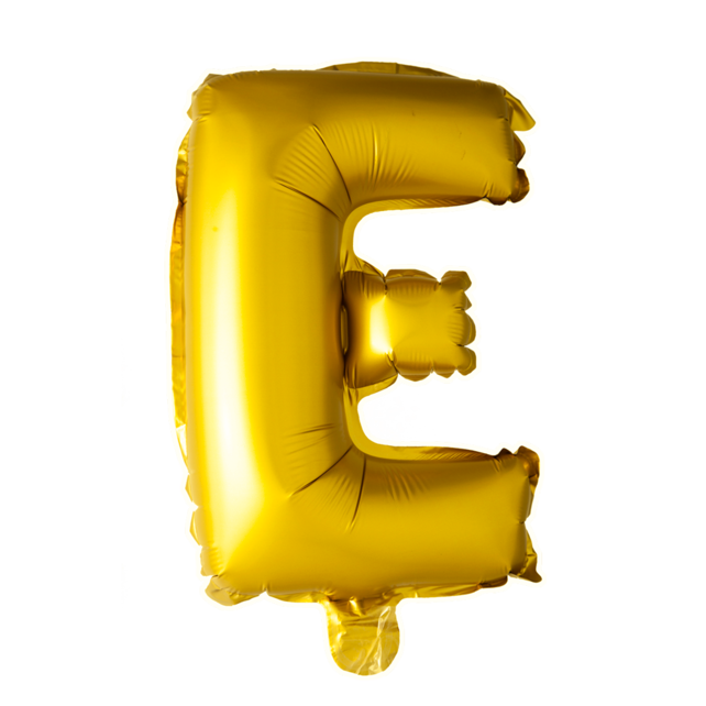 Letterballon E Goud 41 cm