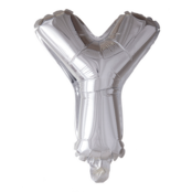 Letterballon Y Zilver 41 cm
