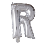 Letterballon R Zilver 41 cm Letterballon R Zilver 41 cm