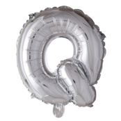 Letterballon Q Zilver 41 cm