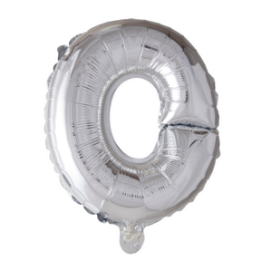 Letterballon O Zilver 41 cm