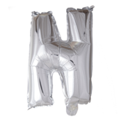 Letterballon N Zilver 41cm Letterballon N Zilver 41cm