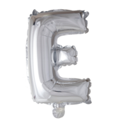 Letterballon E Zilver 41 cm Letterballon E Zilver 41 cm