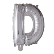 Letterballon D Zilver 41 cm Letterballon D Zilver 41 cm