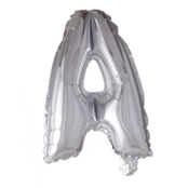 Letterballon A Zilver 41 cm