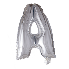 Letterballon A Zilver 41 cm